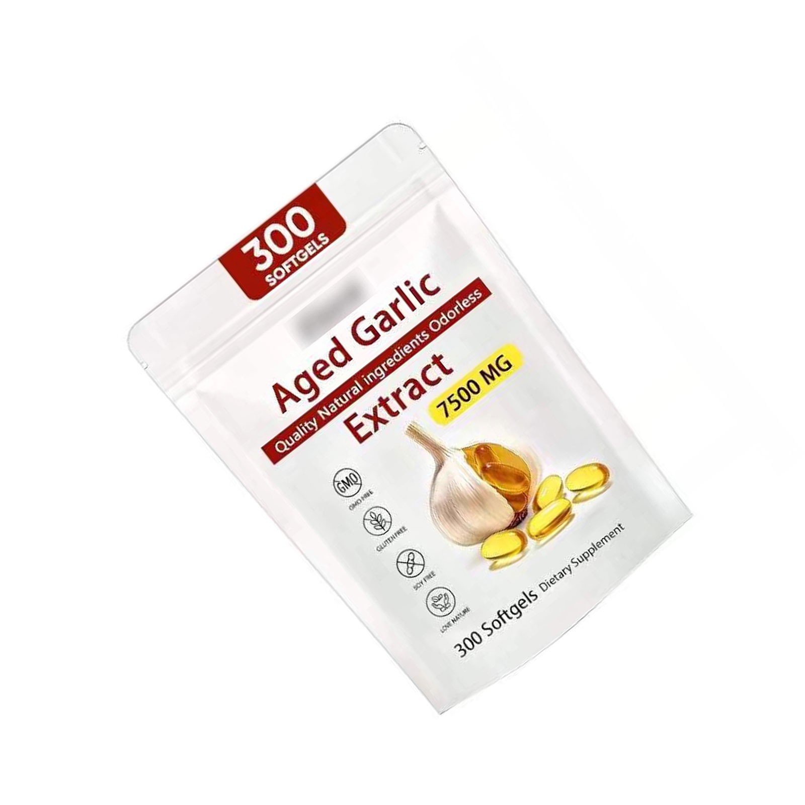 2Pack Elare Aged Garlic Extract, 300 Softgels, 7500mg Odorless Heart & Immune