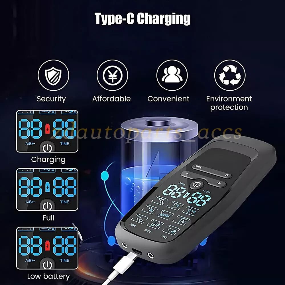 27 Modes Tens Unit Muscle Therapy Pain Relief Stimulator Machine Pulse Massager~