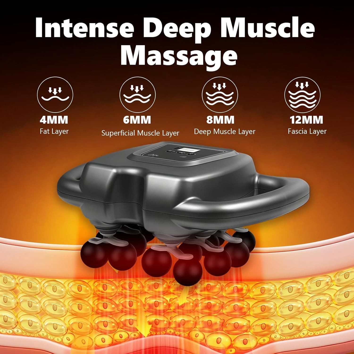 16 Head Massage Gun Deep Tissue Massager 9 Modes 99 Speed Levels Muscle Relax
