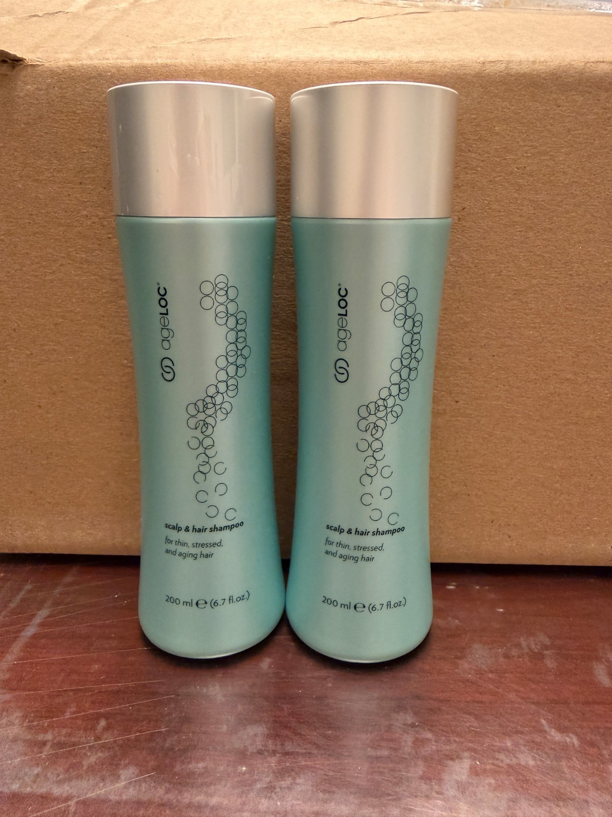 2 Bottles Nu Skin Nuskin ageLOC Nutriol Scalp and Hair Shampoo 6.7 fl oz 200 ml
