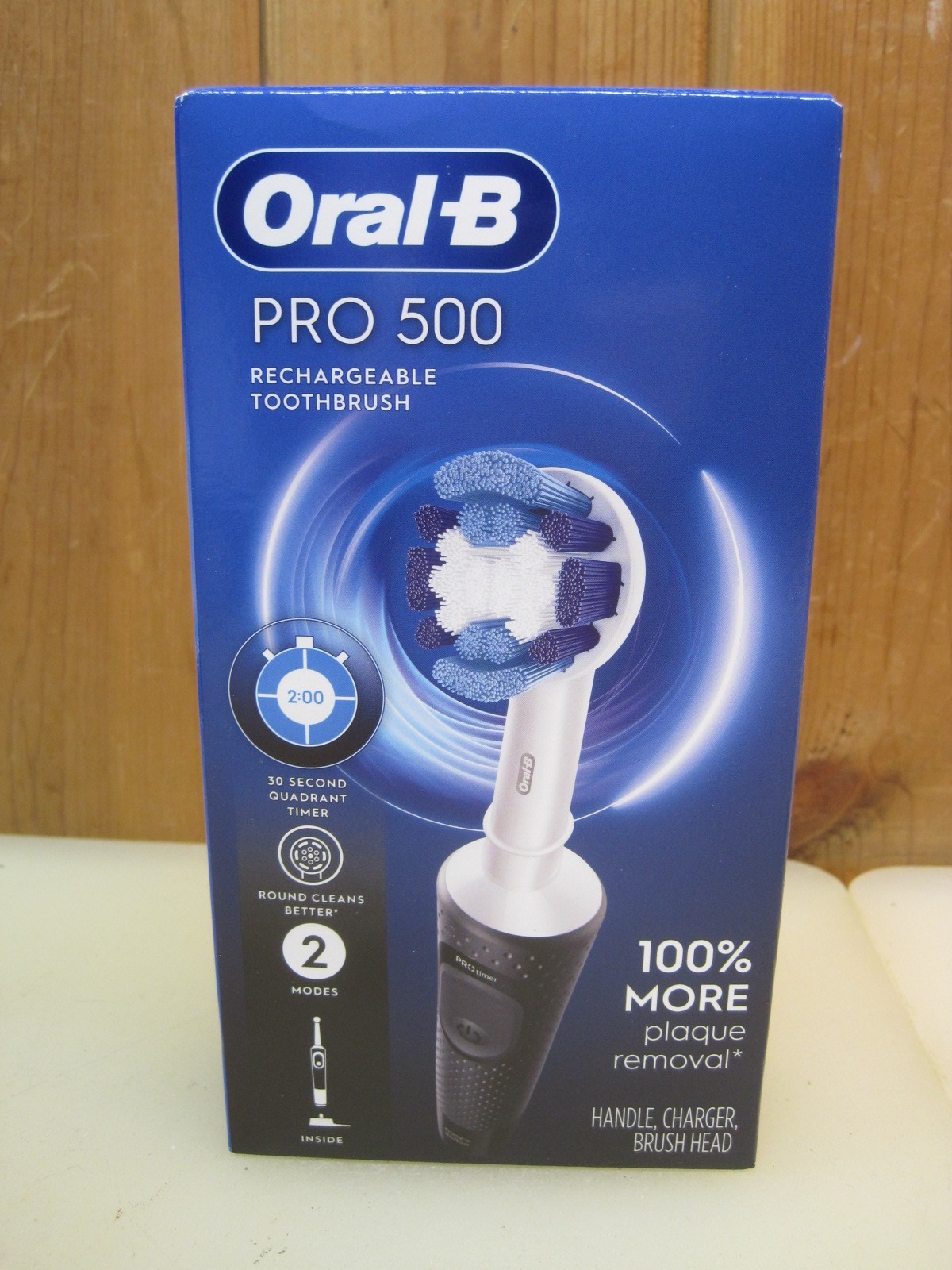 Oral-B Toothbrush Pro 500+ PLUS MODEL Electric Power Rechargeable Black NEW 8343