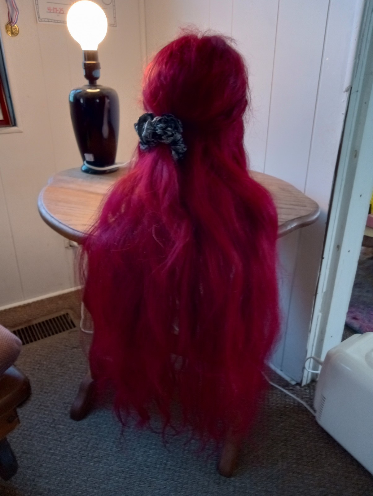 32 inches RED 100% human hair OH MY PRETTY ;GLUELESS