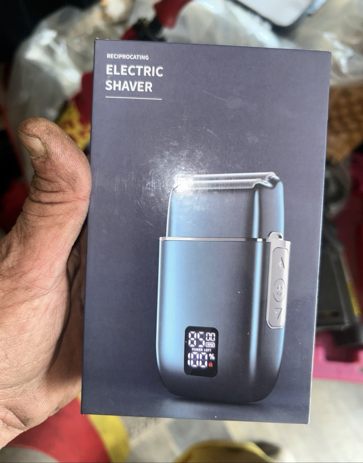 LK-2012 Men’s Black Foil Facial Shaver Reciprocating USB Rechargeable Waterproof