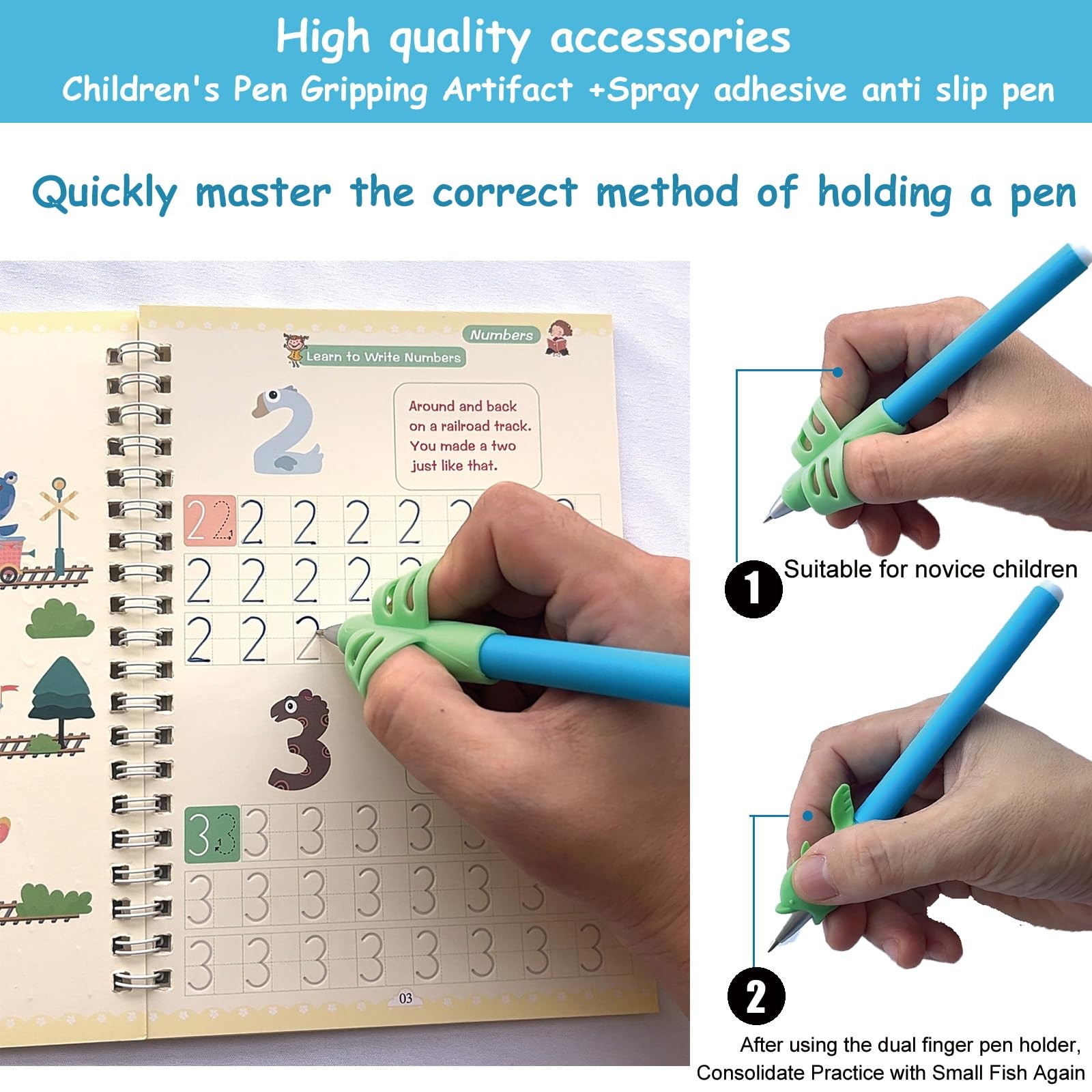 Lmbibhyh Magic Grooved Handwriting Practice Book for Kids 3-5 Years | Tiny…