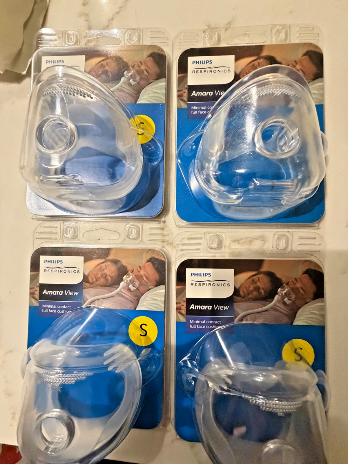 (Lot of 4 ) Amara View Face Mask Cushion Phillips Respironics Size Small 1090692