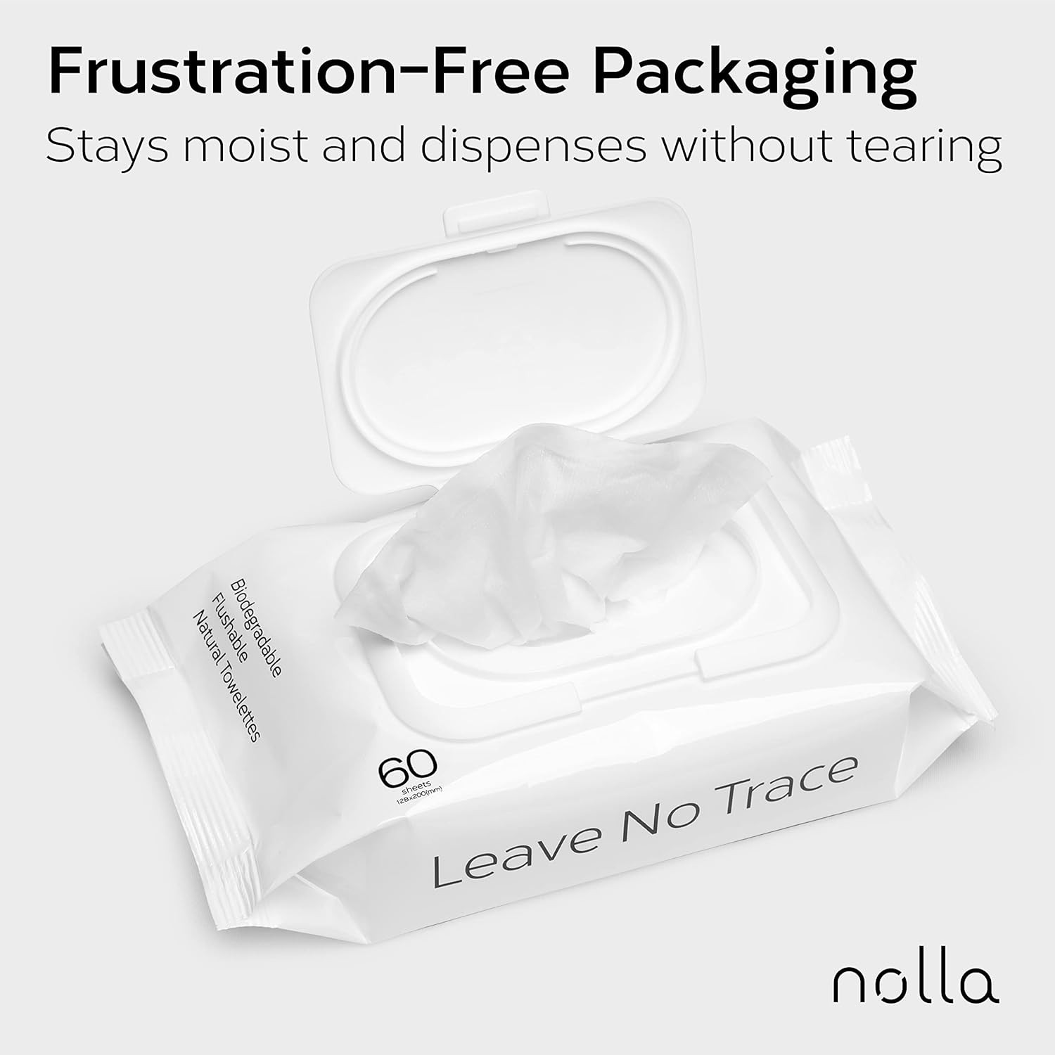 Flushable Wipes, 100% Plant-Based, Plastic-Free and Biodegradable – for Adults a