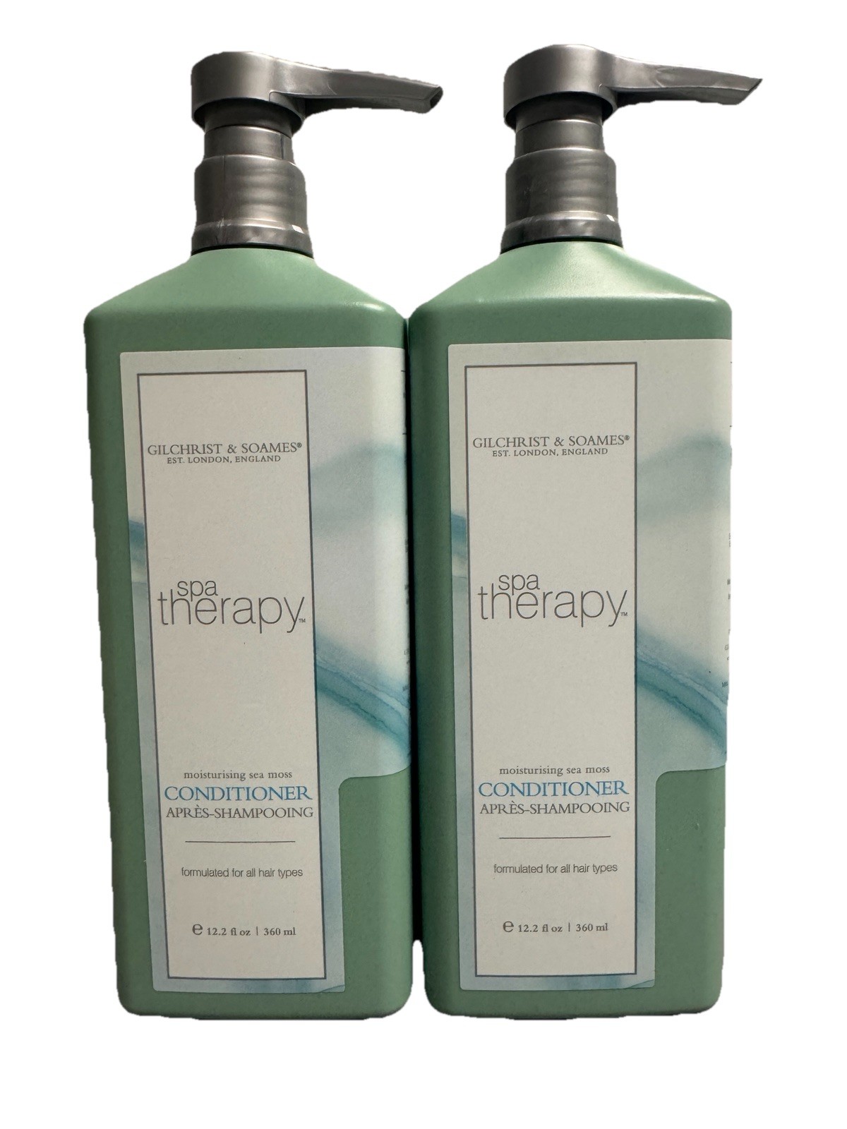 2 PACK Spa Therapy CONDITIONER Sea Moss 12.2oz 360mL Pump Dovelok Bottle