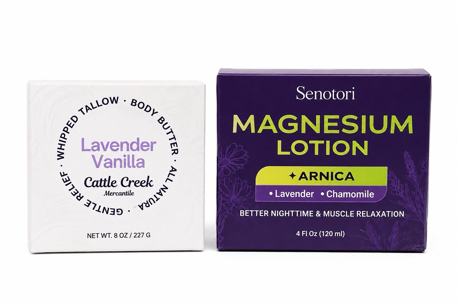 Lavender Self Care Bundle Cattle Creek Body Butter & Senotori Lotion & Gift