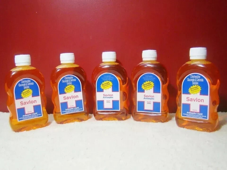 5 x 100ml Savlon Antiseptic Liquid First Aid 5 bottles Cuts Bruises Free Ship