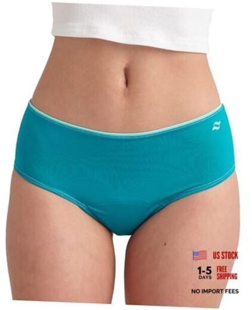 Teen Brief Period Underwear – Leakproof Medium Aqua Reef – Heavy Asborbency