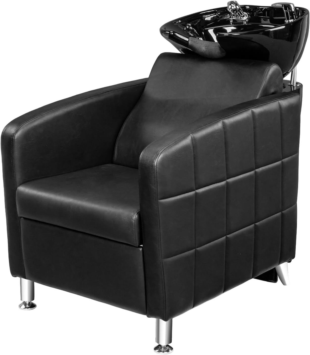 Professional Ceramic Shampoo Bowl Sink Barber Backwash Station for Salon & Spa