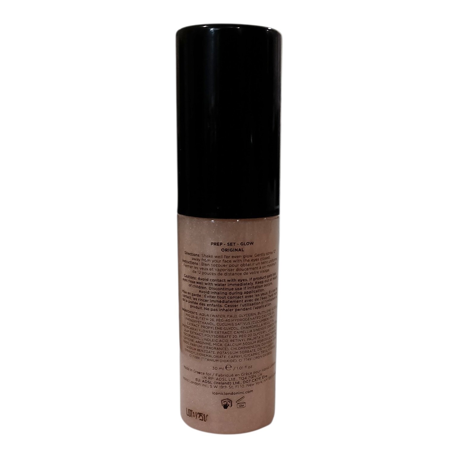 Iconic London Mini Prep Set Glow Spray 30mL Champagne Radiant Finish Skin Mist
