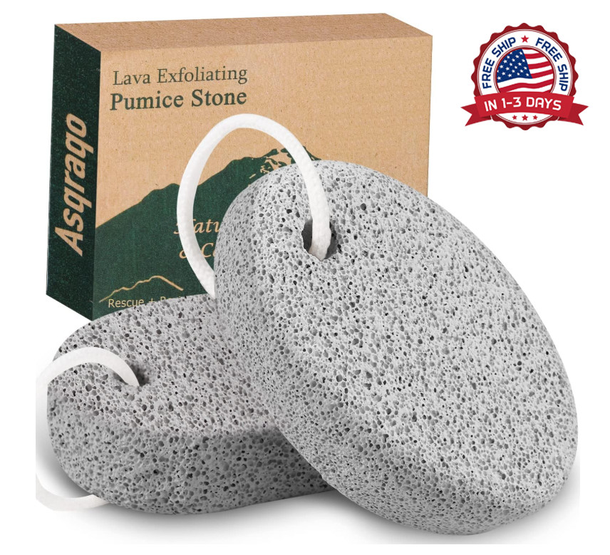 2Pcs Natural Pumice Stone Volcanic Lava Foot Exfoliator Callus Remover Pedicure