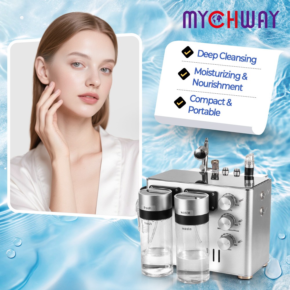 3 in 1 Hydro Dermabrasion Machine for Skin Cleanse + 3*400ml Aqua Peel Solution