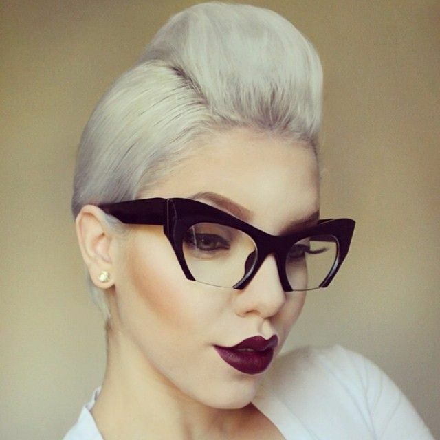 Eyeglasses Cat Eye Demi “Rasoir” Glasses razor cut off lens Shadz GAFAS Fashion
