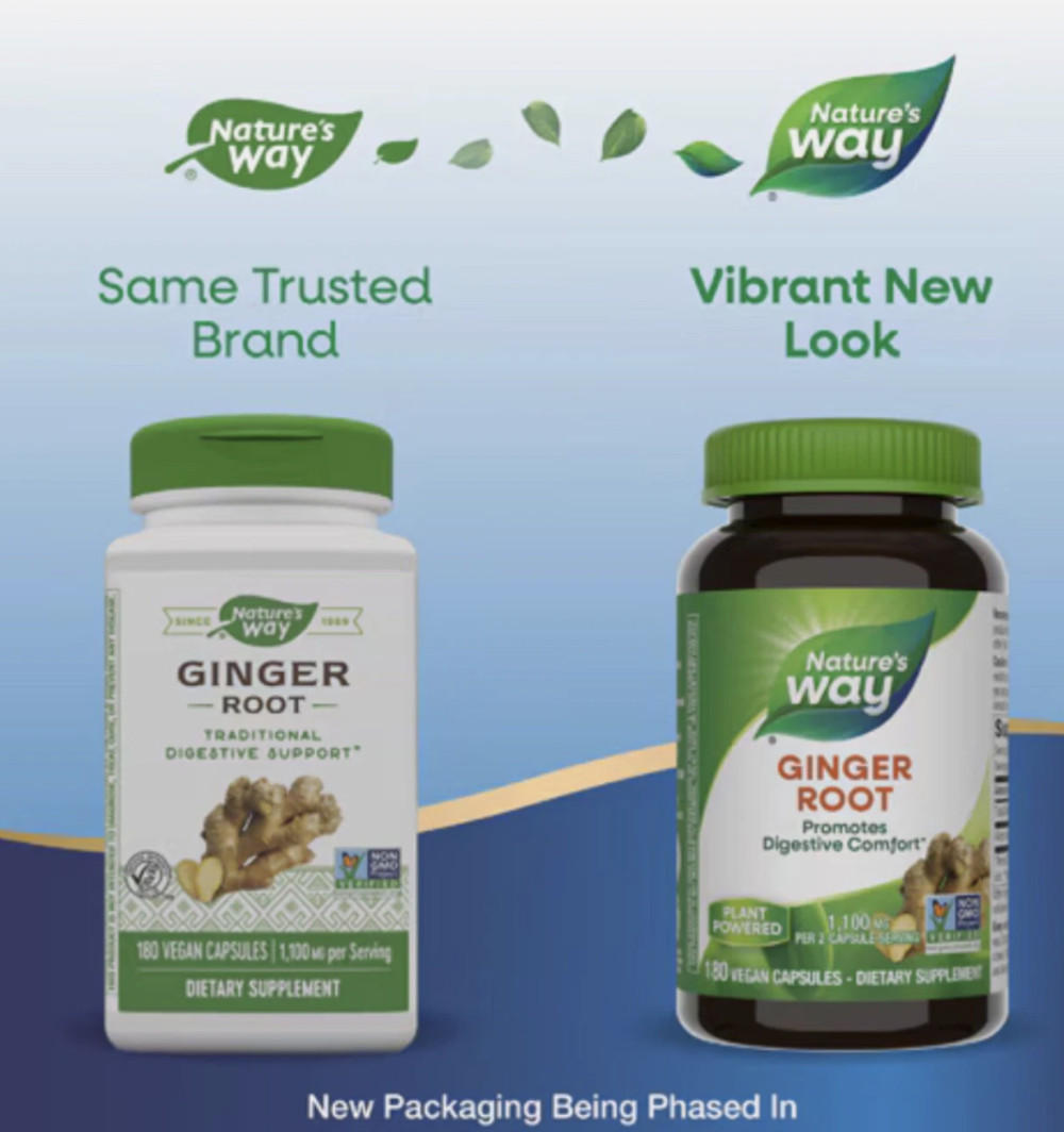 Nature’s Way Ginger Root 550 mg, Capsules 180ea