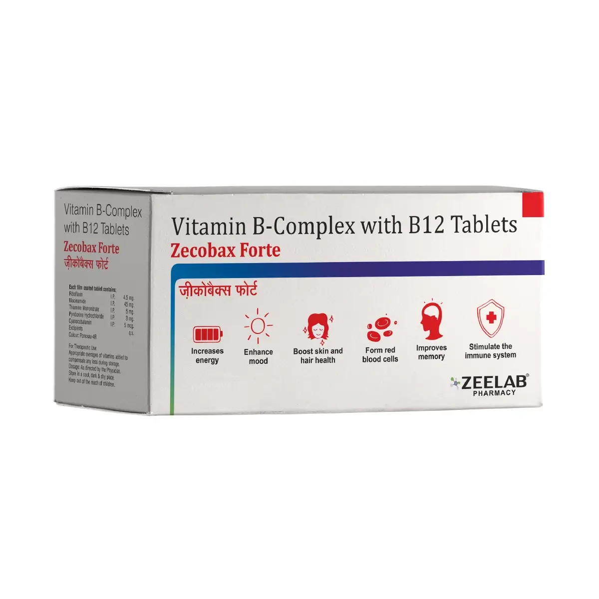 Zecobax Forte Tablet Multivitamin & Mineral for Immunity & Energy 100 Tablets