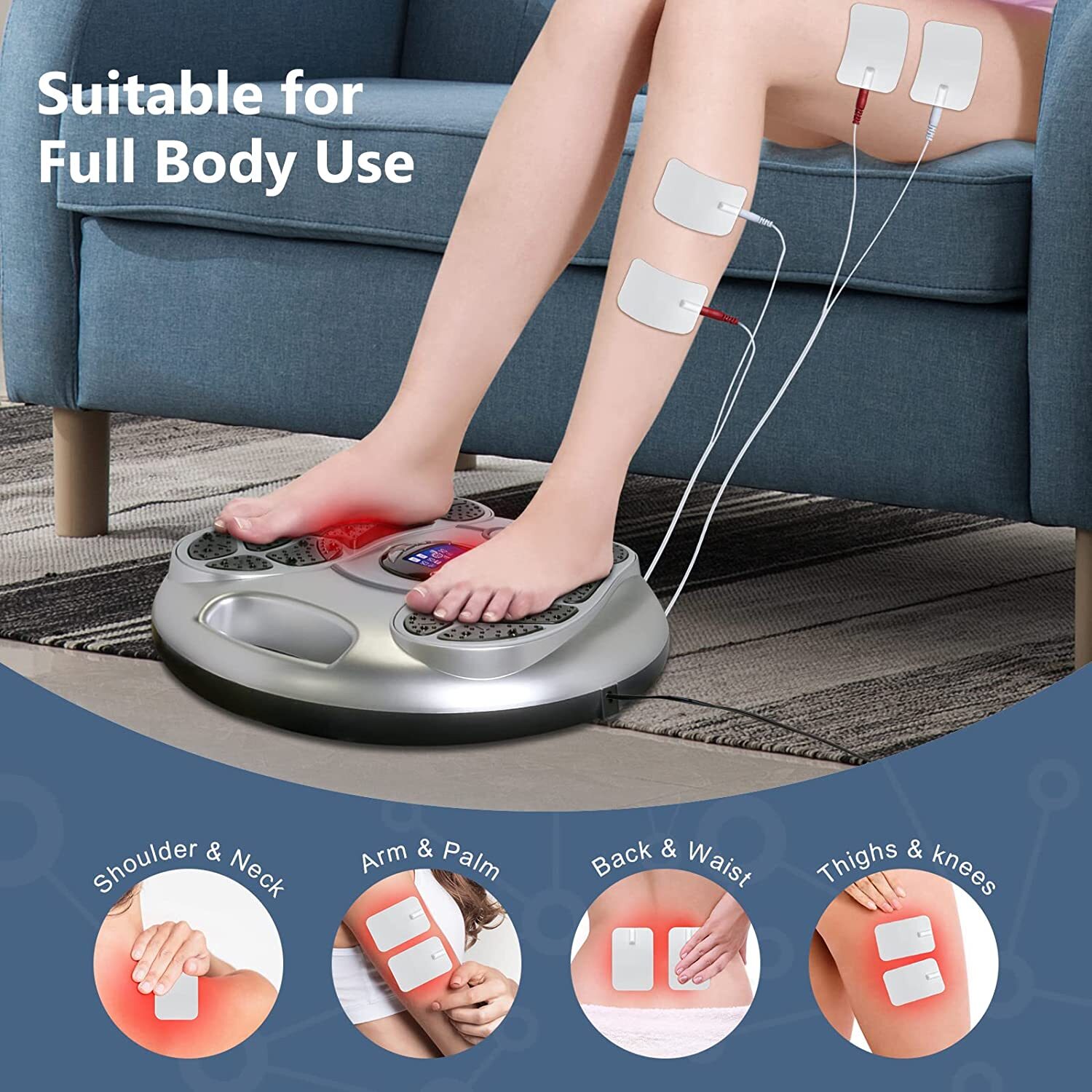 EMS Foot Circulation System & Nerve Muscle Stimulator TENS Unit for Neuropathy