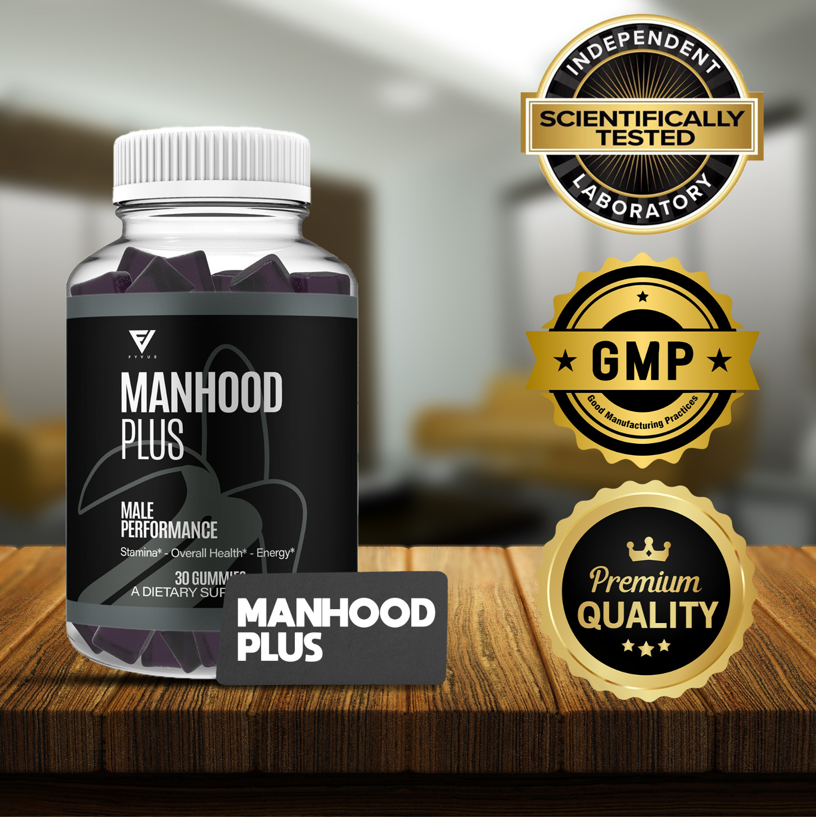 Manhood Plus Gummies for Men ManhoodPlus Supplement (1 Month Supply)