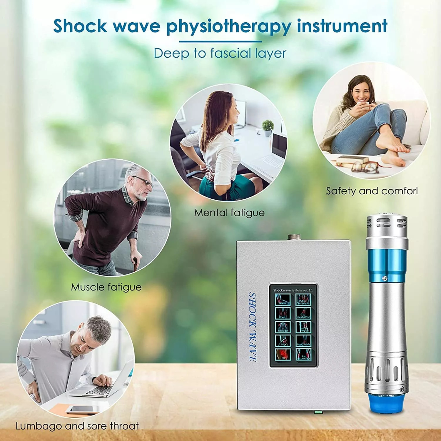 ED Teatment Focused Shockwave Therapy Machine for Pain Relief Body Massager