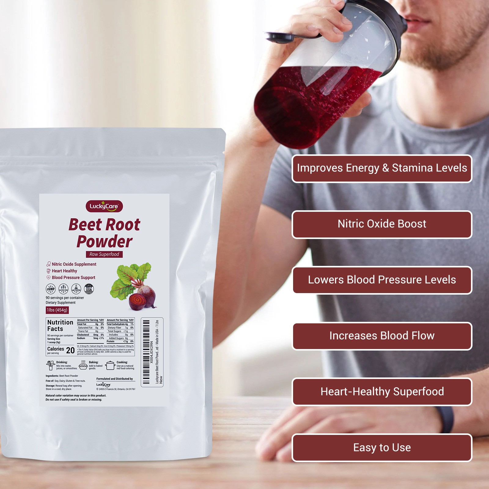 1 LB Organic Beet Root Powder Raw Non GMO Pure Beta Vulgaris Nitric Oxide Booste