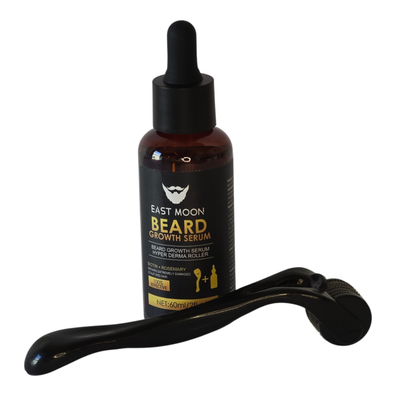 Beard Growth Serum with Hyper Derma Roller for Faster, Thicker Facial Hair