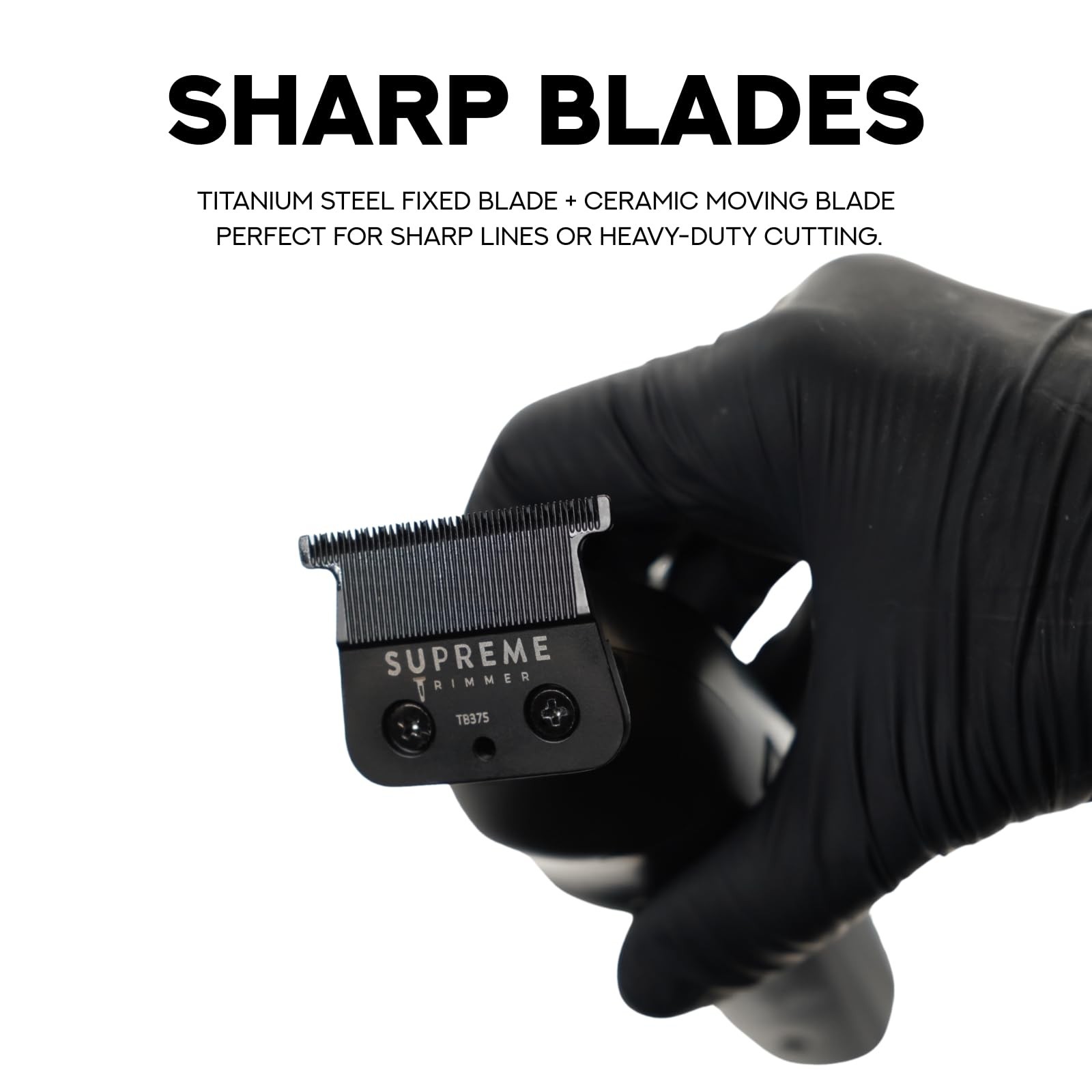 Professional Cordless Barber Trimmer – Ultra Sharp Zero Gap T-Blade, 7000 RPM, U