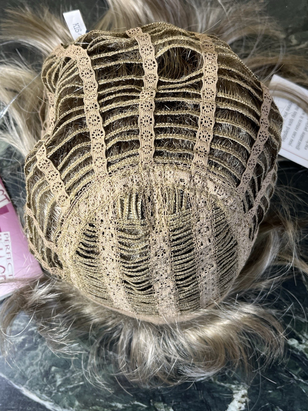 TWC Perfect Image Synthetic “Hot Stuff” Wig NWT Size Average Ash Blonde Frost