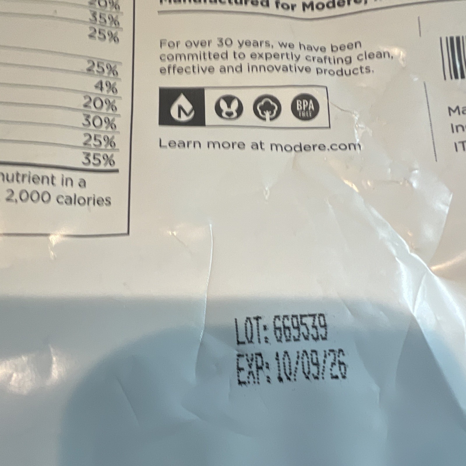 Modere Pure Vanilla Meal Replacement Powder 16.9 oz Exp 10/09/26