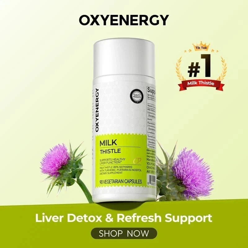 Oxyenergy Milk Thistle, Liver Detox Colon Cleanse & Liver Health Support