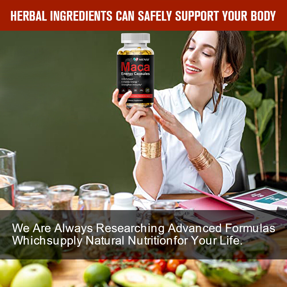 Peruvian Maca 120 Capsules Extract Men & Women Enhancing Libido Highest Potency