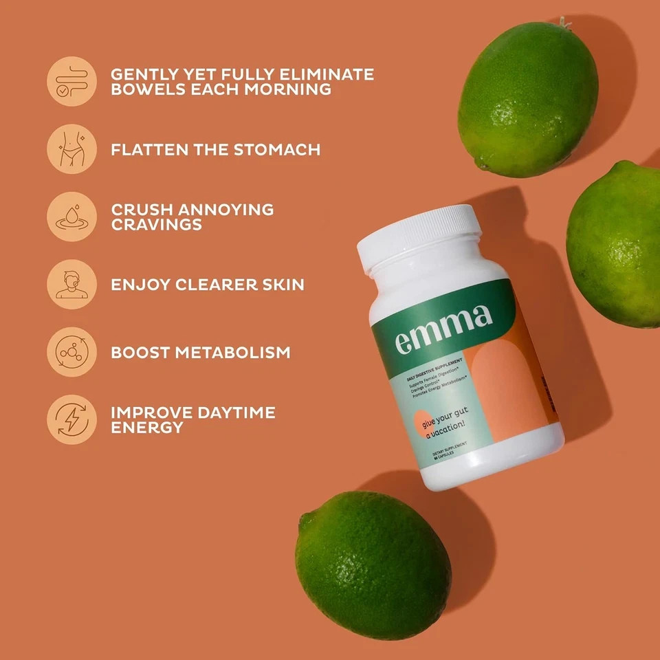 Emma 60 Capsule Improve Energy Digestive Gut Health Boost Metabolism Antioxidant