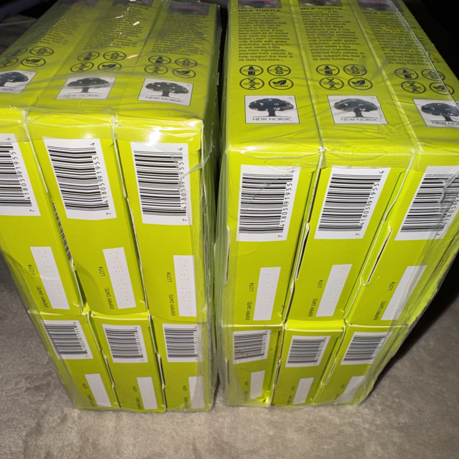 NEW NORDIC Active Liver 12 Boxes of 30 (360) Tablets, 1 Year Supply Exp 4/2029