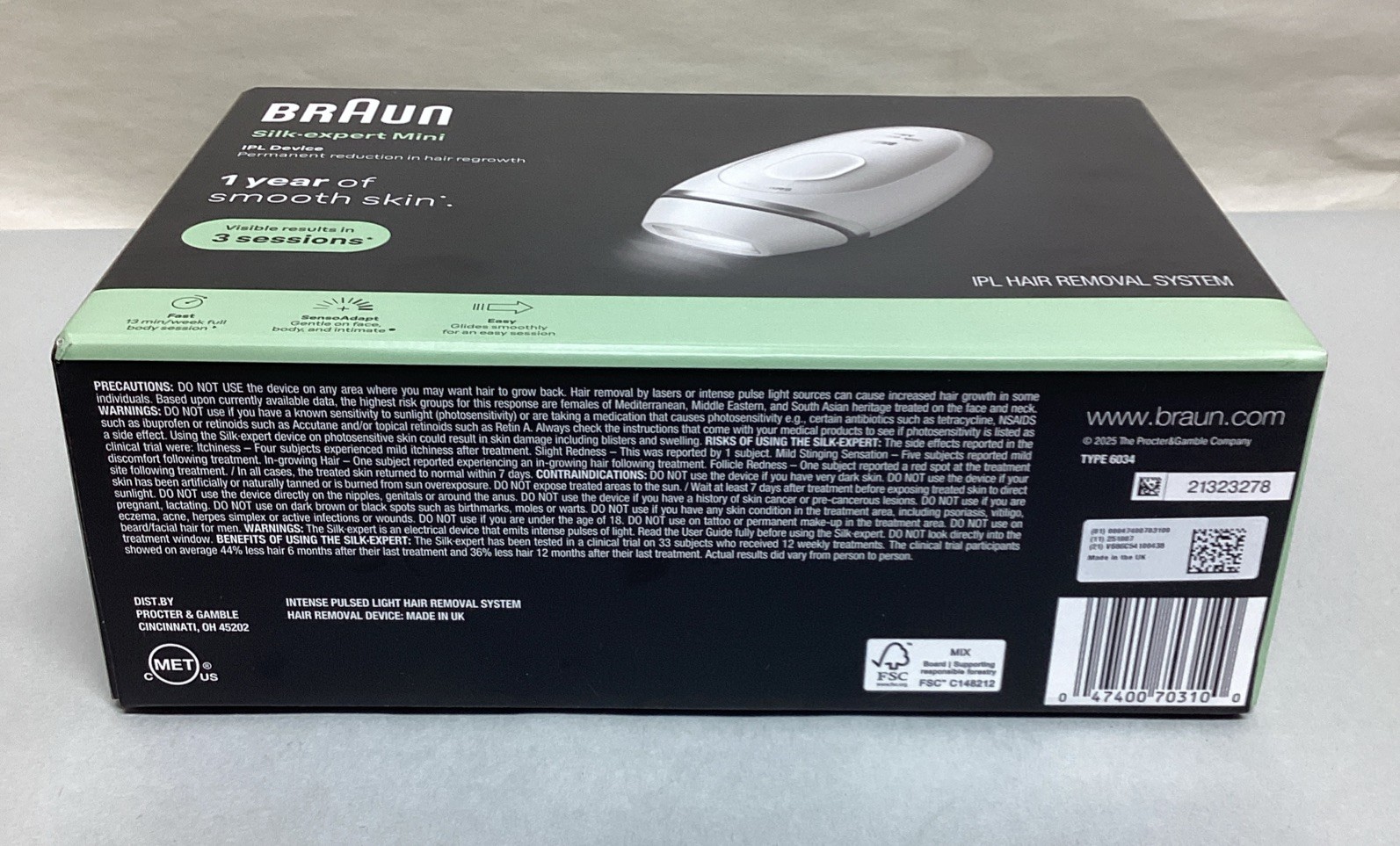 Braun Silk- Expert Mini IPL Hair Removal Laser Device PL1103 – Brand New