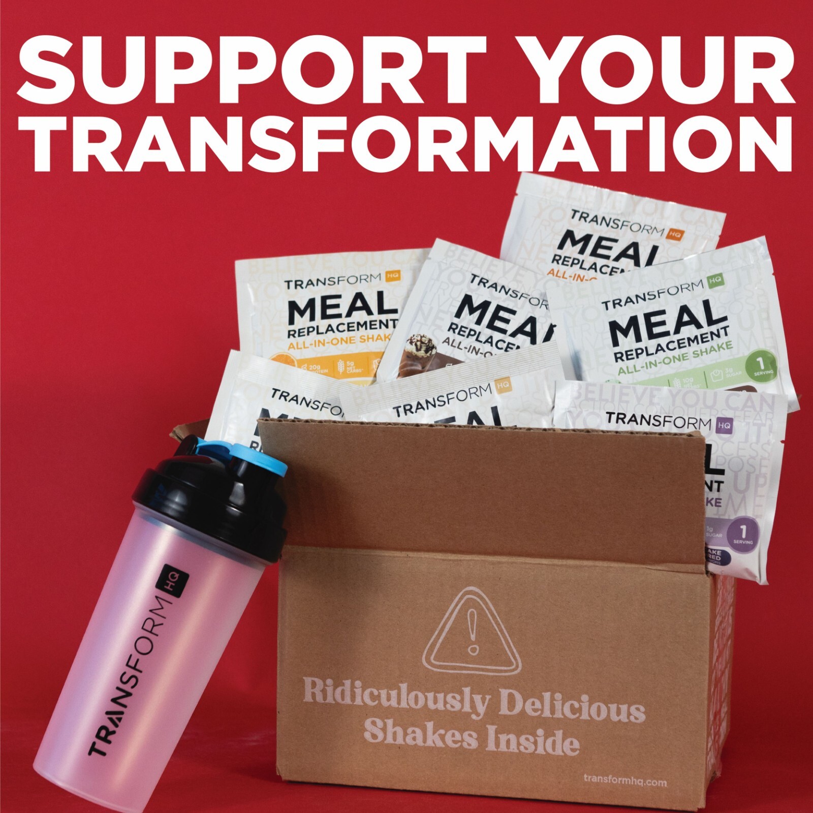 TransformHQ Meal Replacement Shake Variety Box W/ Shaker