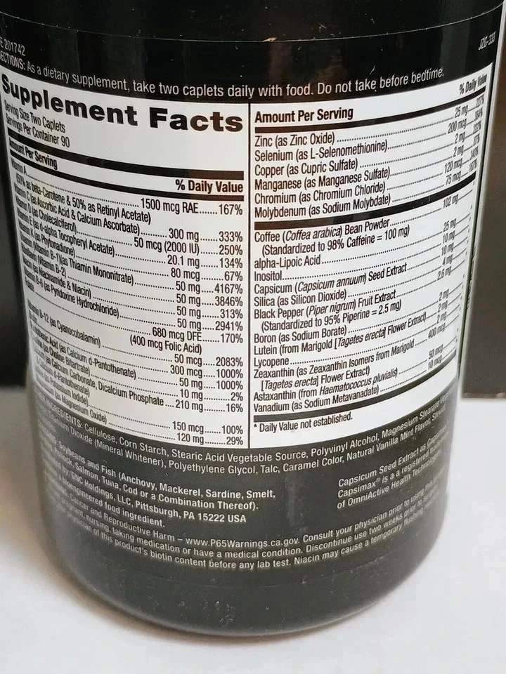 GNC Mega Men Multivitamin Caplets, Timed Release, 180 Ct, Men’s Daily Vitamins