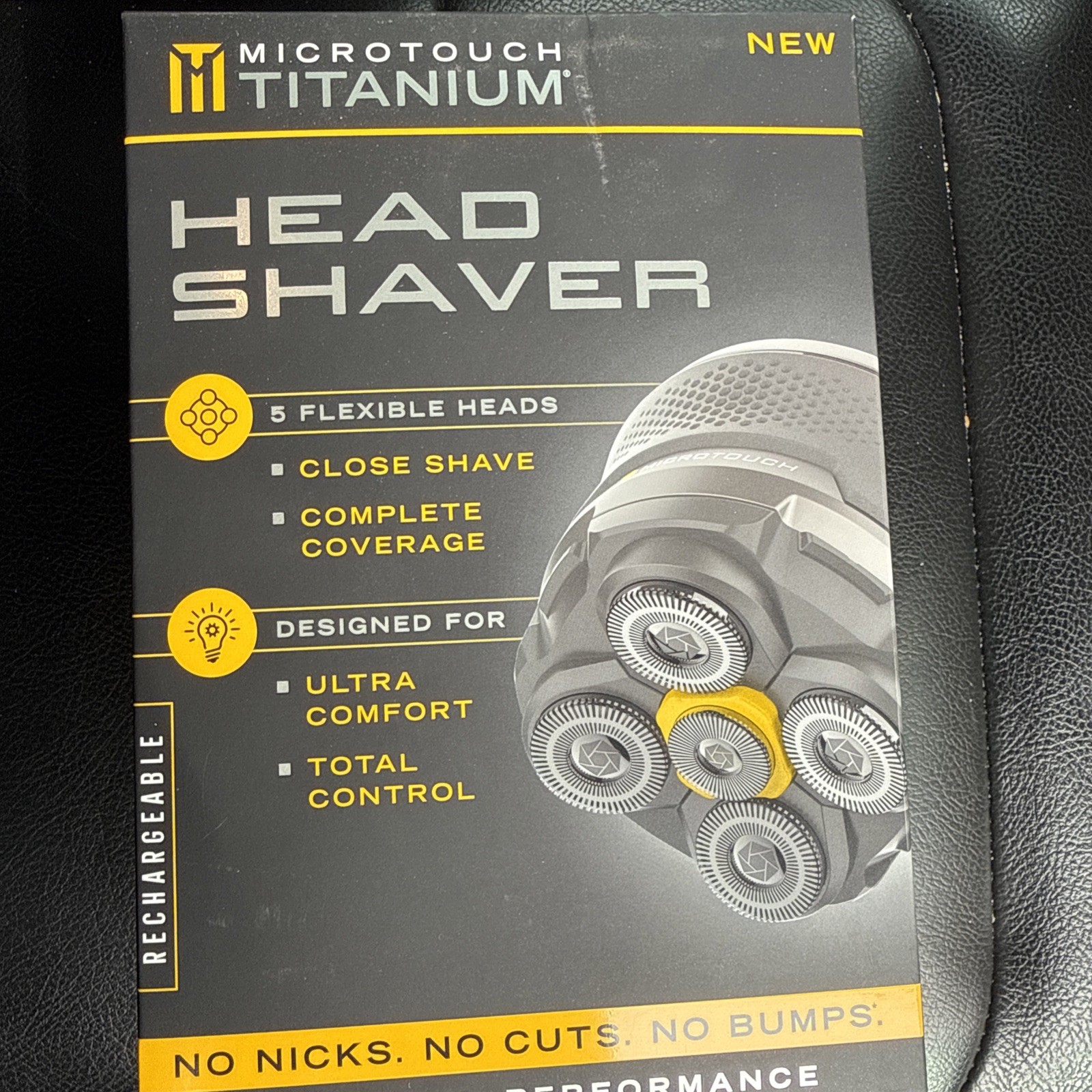 Microtouch Titanium Rechargeable Men’s Head Shaver – Black