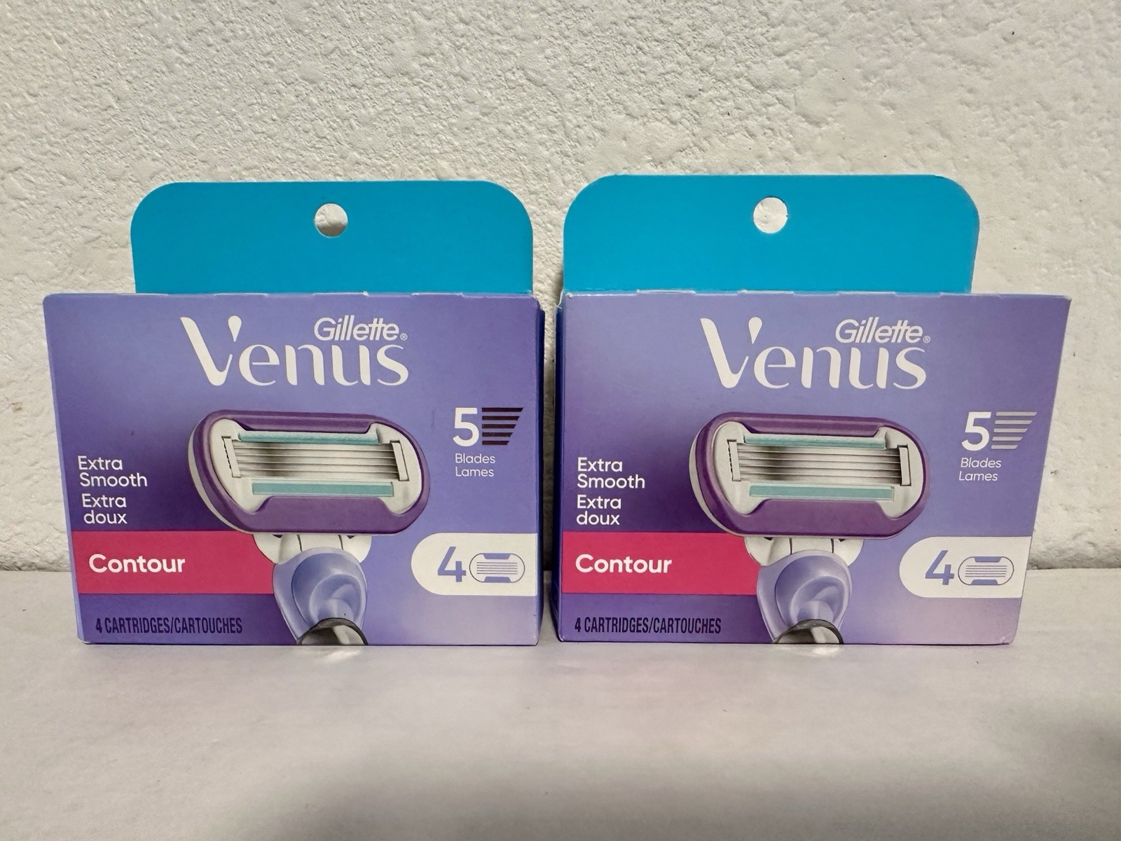 Gillette Venus Women Contour 5 Blades 8-Cartridges (2 packs) NEW
