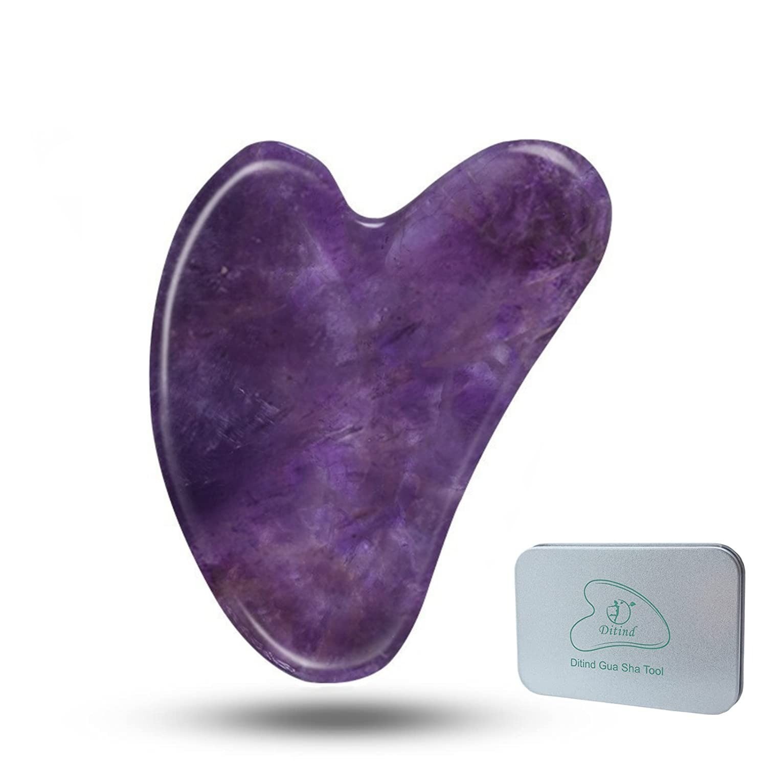 Ditind Jade Gua Sha Massage Tool for Face & Body Skin Care