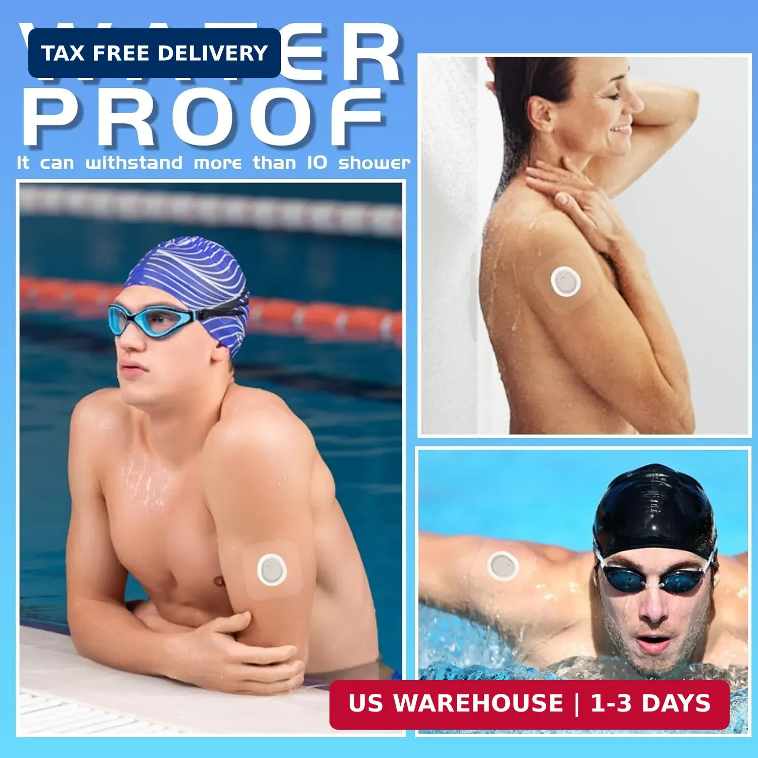Dexcom G7 over Patches Waterproof Full Coverage 50 Pack Breathable & Transparent
