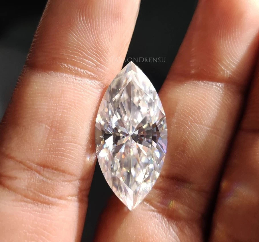 5.00 CT Marquise Cut Natural D Color Lab Grown CVD Diamond VVS1 Certified