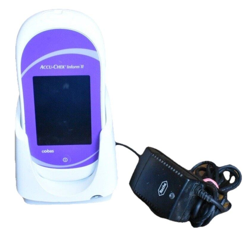 Roche Cobas Accu-Chek Inform II Meter 05060303 w/ Power supply Docking Station