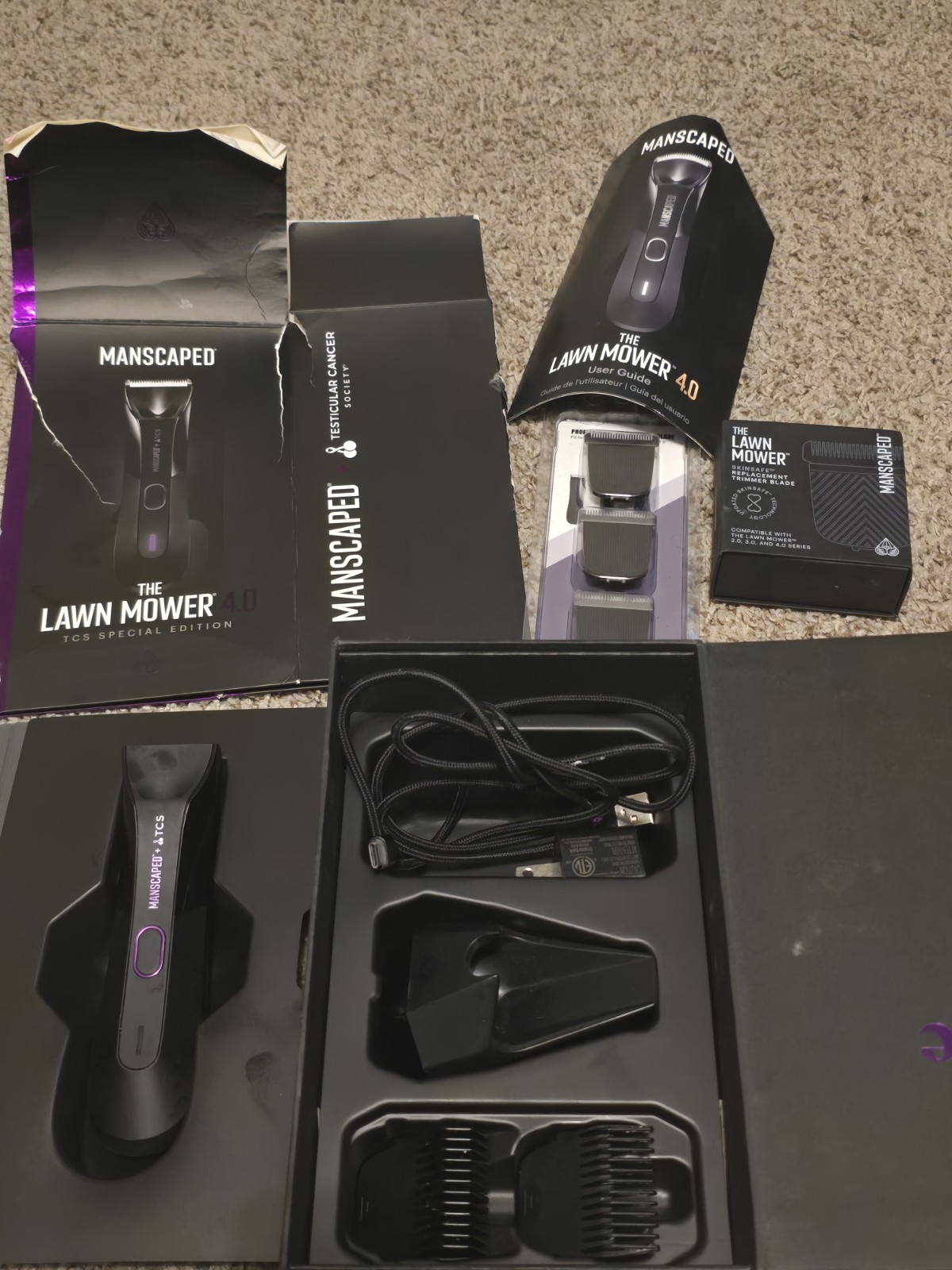 Limited Edition Manscaped 4.0 Lawnmower T.C.S Black Purple
