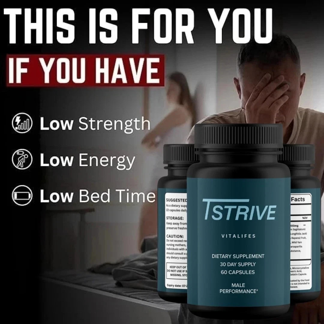 (5 Pack) Tstrive Advanced Male Support Performance Supplement 300 Capsules