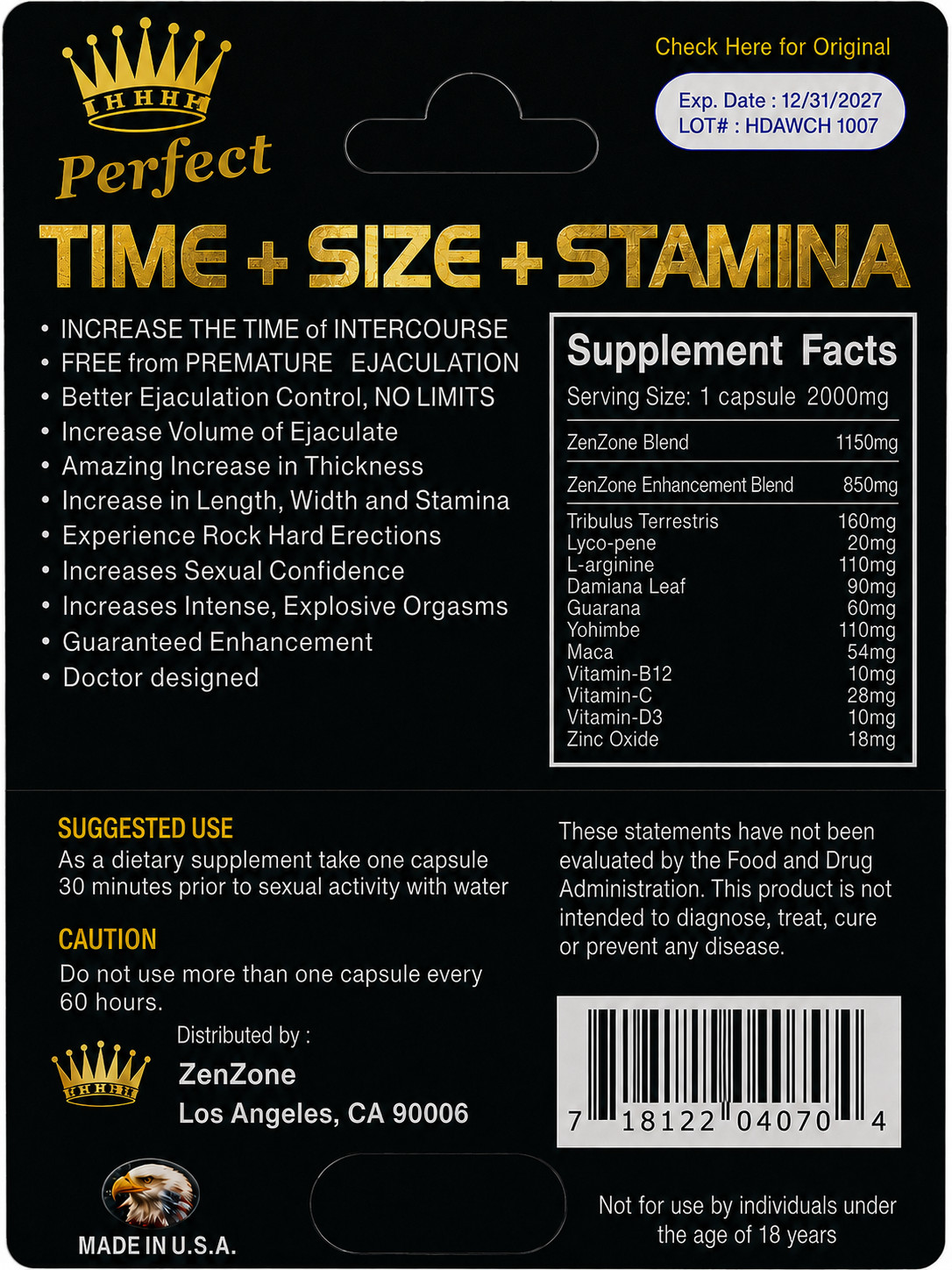 ZenZone Plus 5000K Male 24 Pills