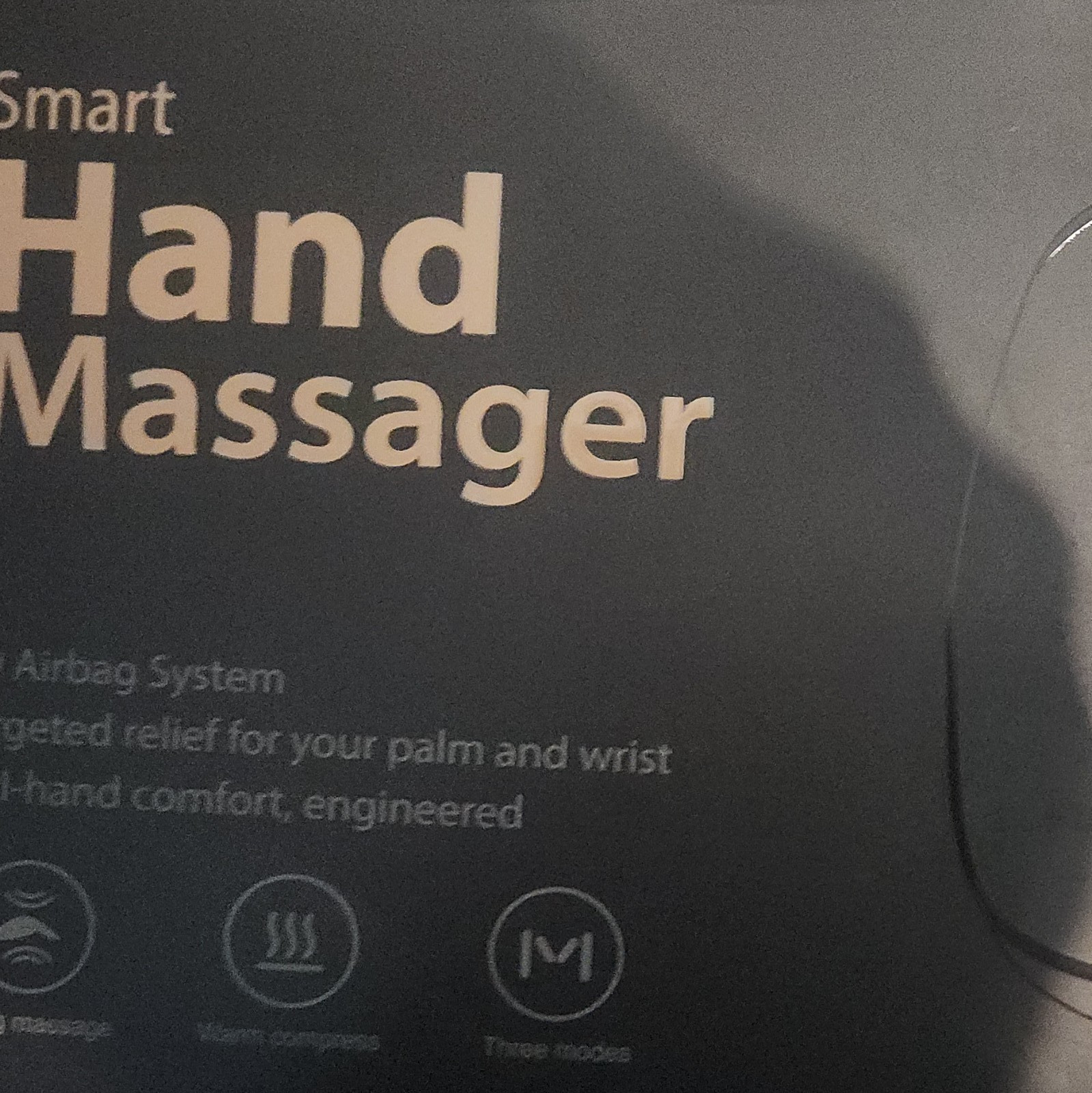 Smart Hand Massager Air Compression, Rechargeable USB Charging, Black