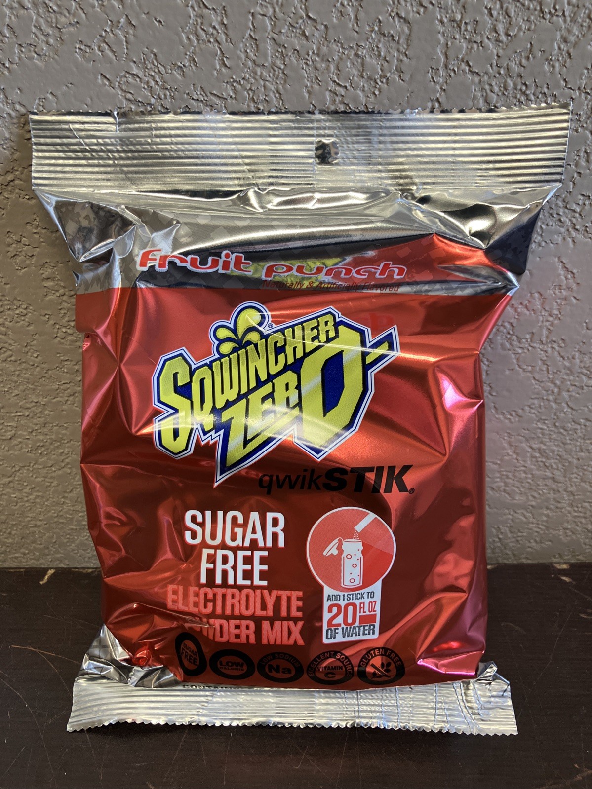 Sqwincher Zero Qwik Stik Fruit Punch Electrolyte Drink Mix 50 Pack