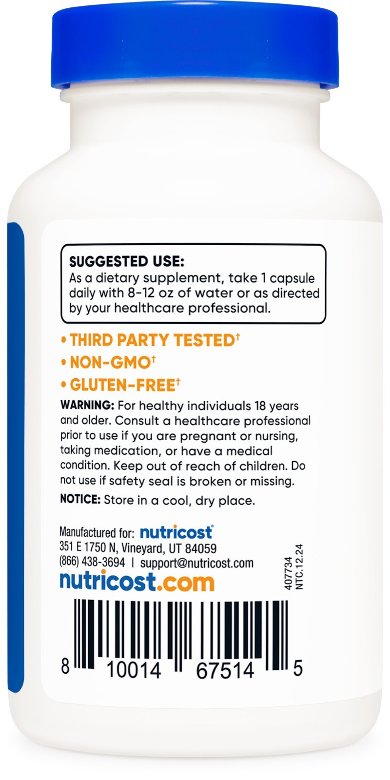 Nutricost 5-HTP 200mg, 120 Capsules (5-Hydroxytryptophan) – Gluten Free, Non-GMO