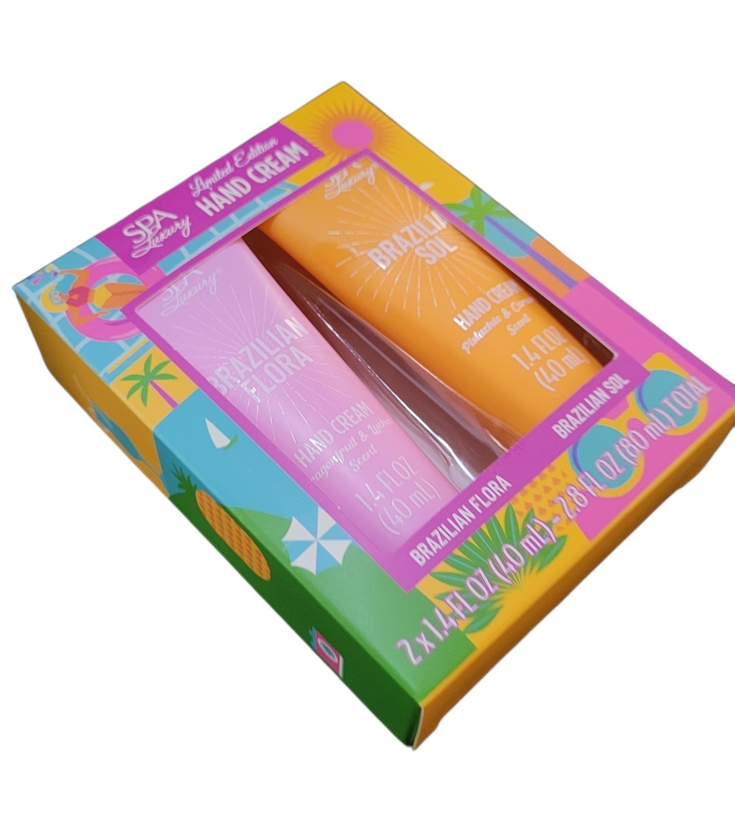 NEW SPA Luxury Limited Edition 2-Pk Hand Cream Brazilian Flora & Brazilian Sol