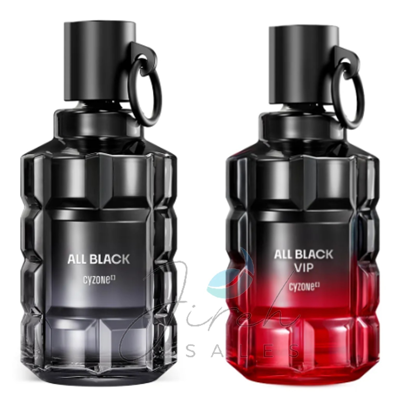 Cyzone All Black Eau de Toilette and All Black VIP Eau De Parfum Set 3 fl.oz.